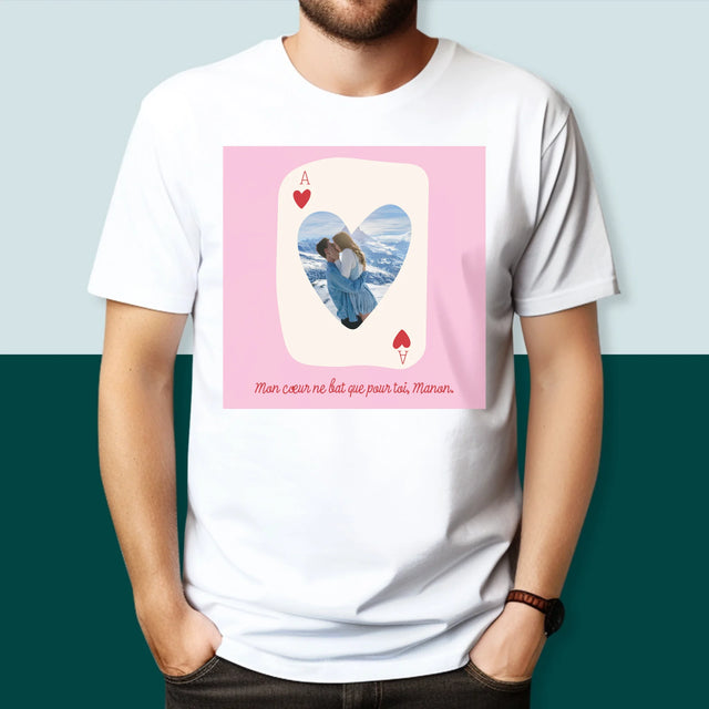 La Photo Et Un Texte: Carte De Saint-Valentin - T-Shirt Pour Hommes
