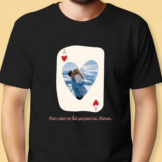 La Photo Et Un Texte: Carte De Saint-Valentin - T-Shirt Pour Hommes