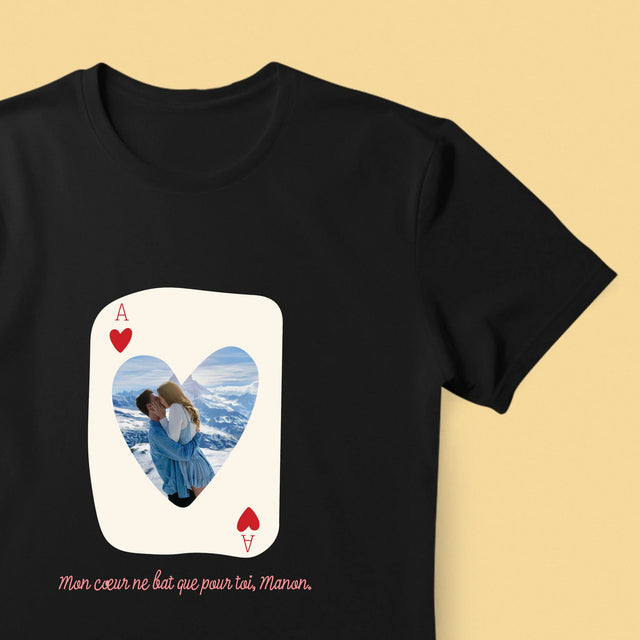 La Photo Et Un Texte: Carte De Saint-Valentin - T-Shirt Pour Hommes