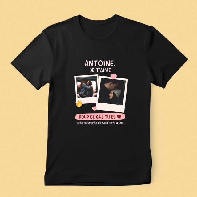 Le Collage Photo: Je T'Aime Pour Ce Que Tu Es - T-Shirt Pour Hommes