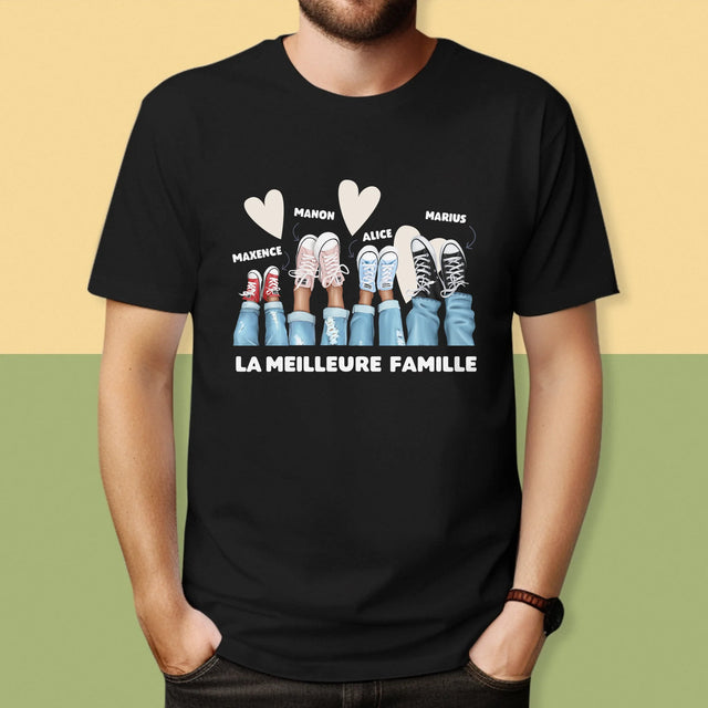 La Création Du Personnage: La Famille Baskets  - T-Shirt Pour Hommes