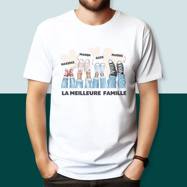 La Création Du Personnage: La Famille Baskets  - T-Shirt Pour Hommes