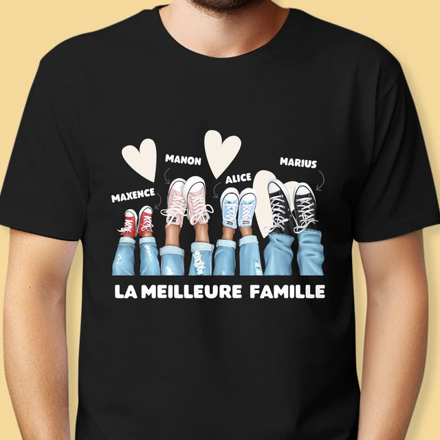 La Création Du Personnage: La Famille Baskets  - T-Shirt Pour Hommes