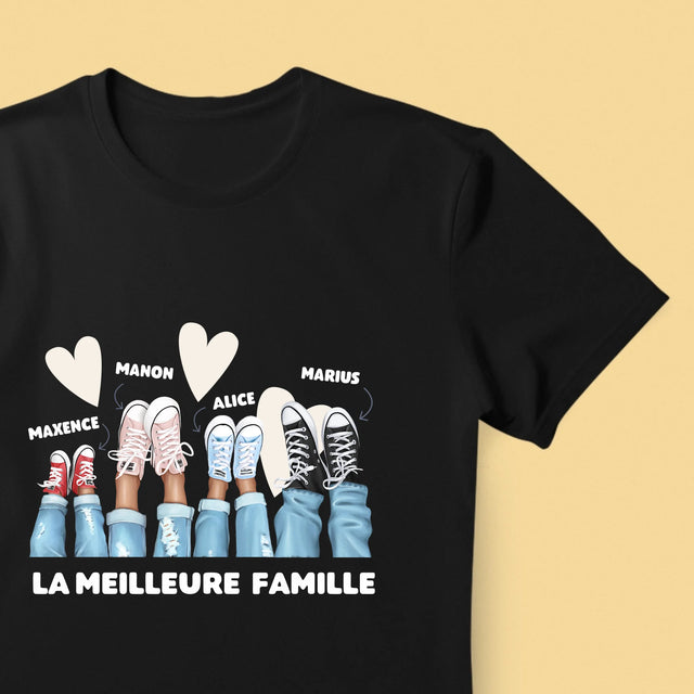 La Création Du Personnage: La Famille Baskets  - T-Shirt Pour Hommes