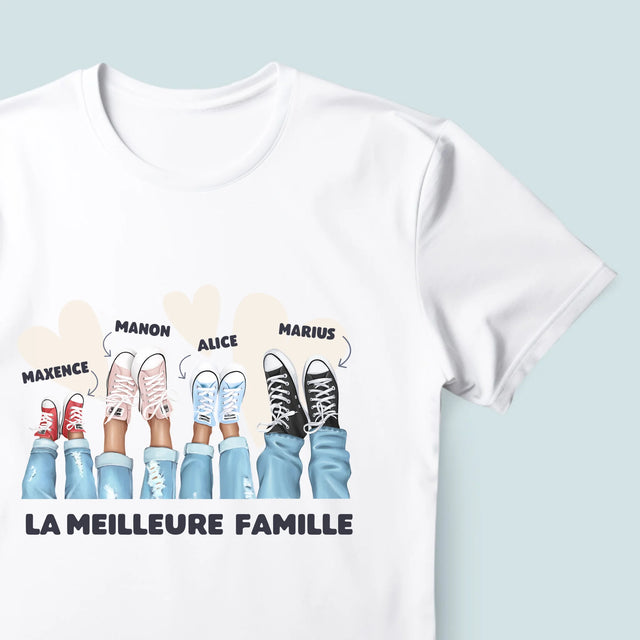 La Création Du Personnage: La Famille Baskets  - T-Shirt Pour Hommes