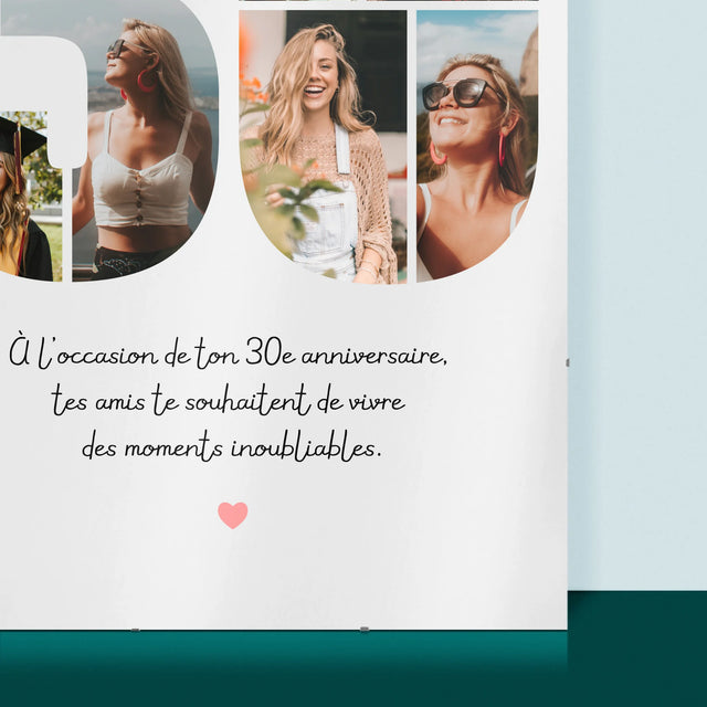 Le Collage Photo: 30E Anniversaire, Vœux - Affiche