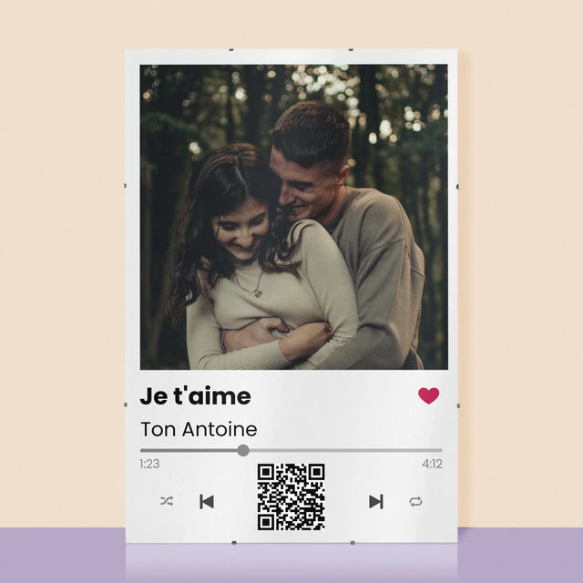 La Photo Et Un Texte: Spotify Avec Code Qr - Affiche