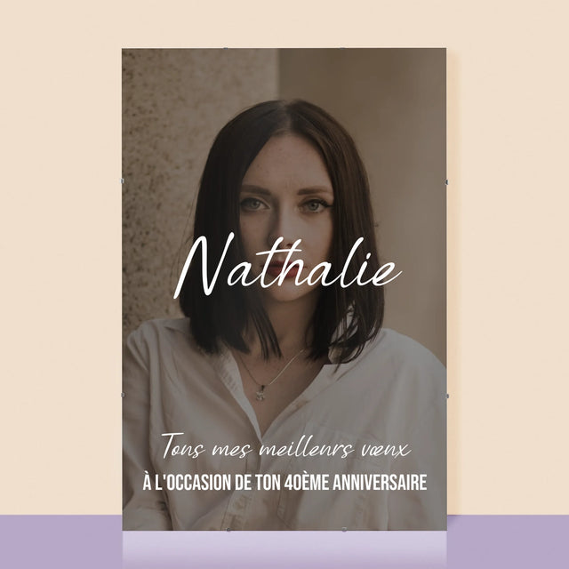 La Photo Et Un Texte: 40E Anniversaire Joyeux Anniversaire - Affiche