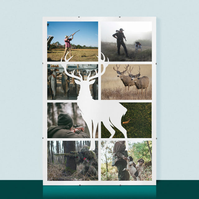 Le Collage Photo: Chasseur - Affiche