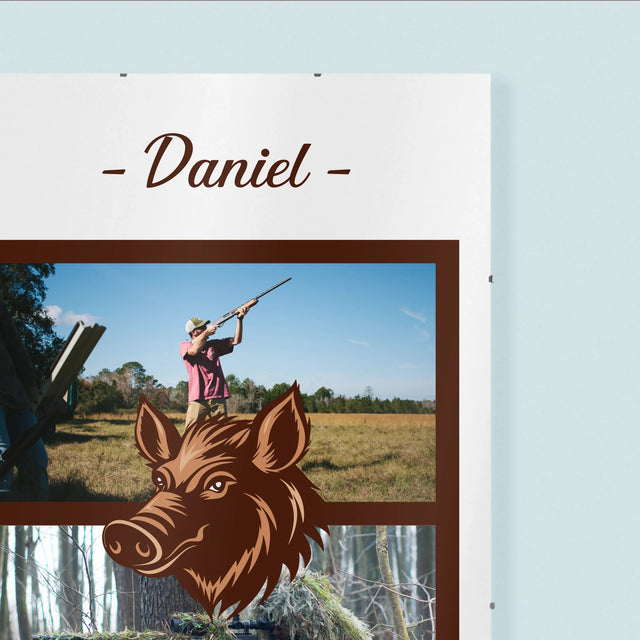 Le Collage Photo: Pourfendeur Du Sanglier - Affiche