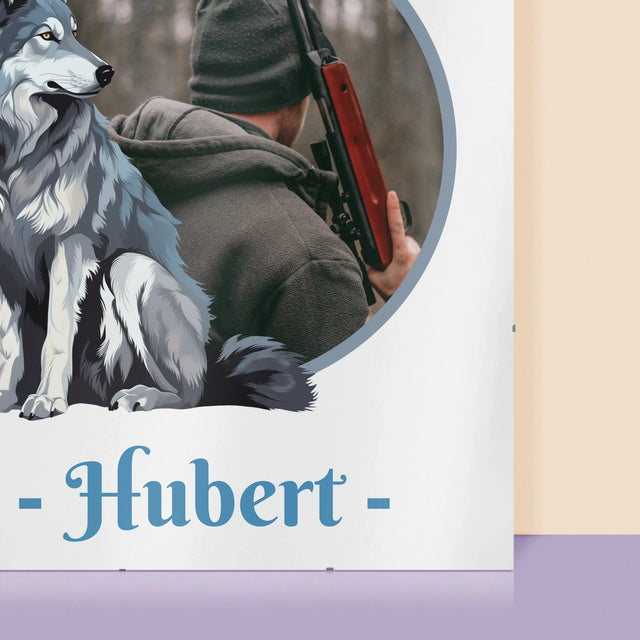 La Photo Et Un Texte: Un Loup Parmi Les Chasseur - Affiche