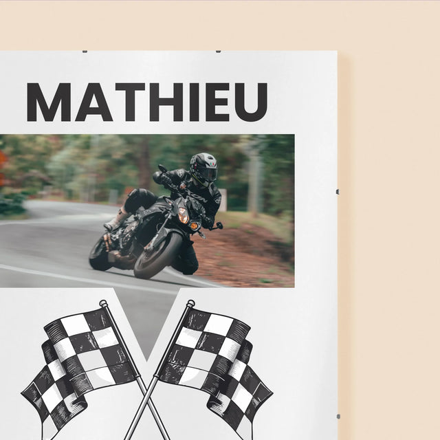 La Photo Et Un Texte: Premier À La Ligne D'Arrivée - Affiche