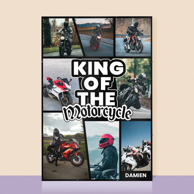 Le Collage Photo: King Of The Motorcycle - Affiche