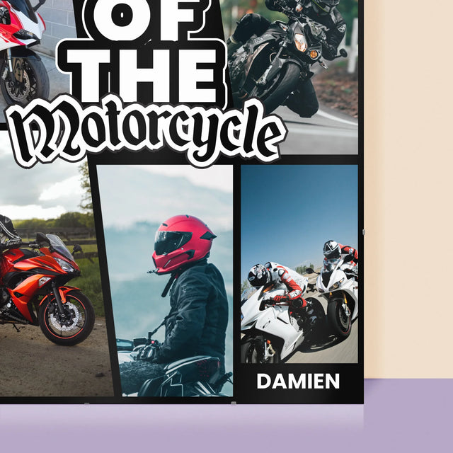 Le Collage Photo: King Of The Motorcycle - Affiche
