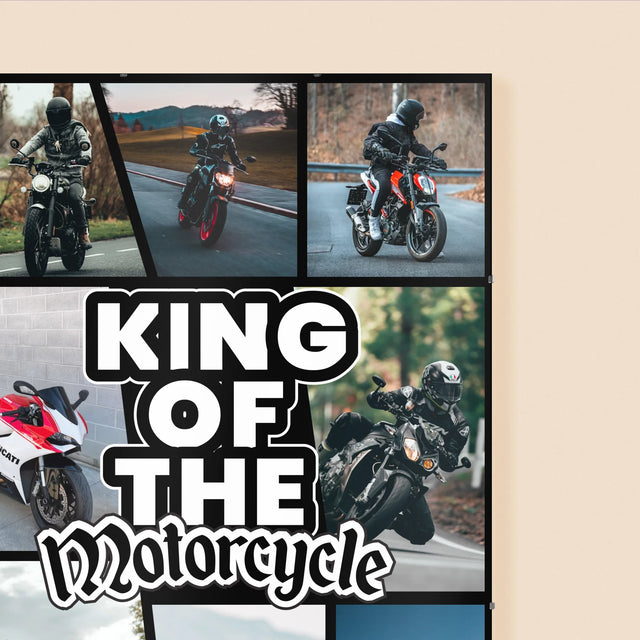Le Collage Photo: King Of The Motorcycle - Affiche