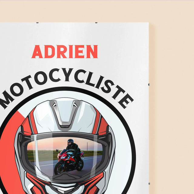 La Photo Et Un Texte: Motocycliste De Naissance - Affiche