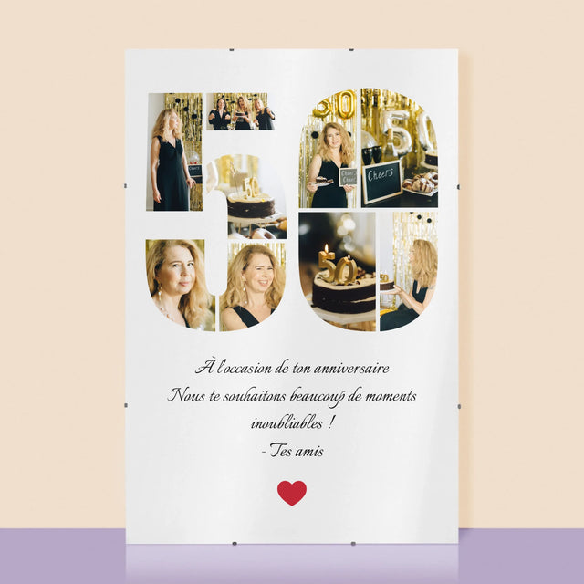 Forme Des Photos: 50 Anniversaire Vœux - Affiche