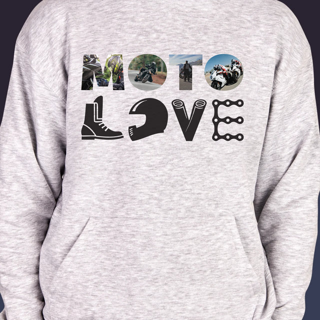 Collage Photo De Lettre: Motolove - Sweat À Capuche Pour Hommes