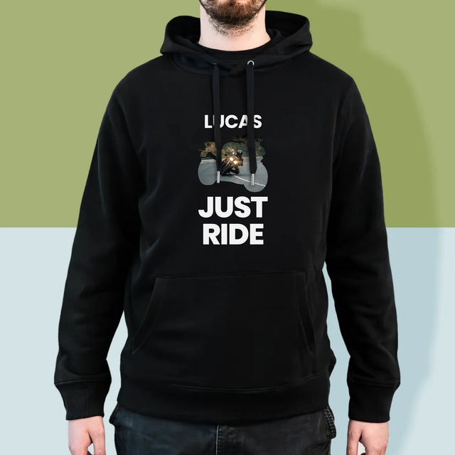 Forme Des Photos: Just Ride - Sweat À Capuche Pour Hommes