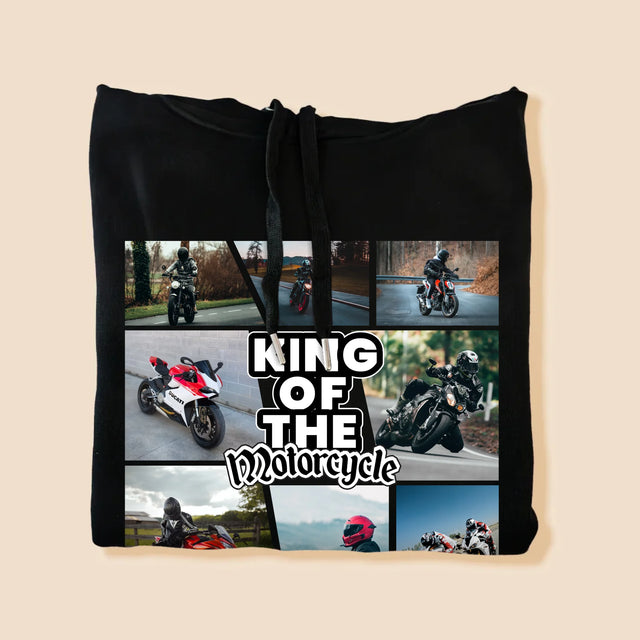 Le Collage Photo: King Of The Motorcycle - Sweat À Capuche Pour Hommes