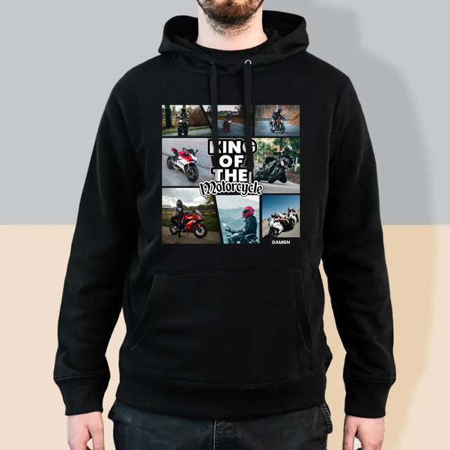 Le Collage Photo: King Of The Motorcycle - Sweat À Capuche Pour Hommes