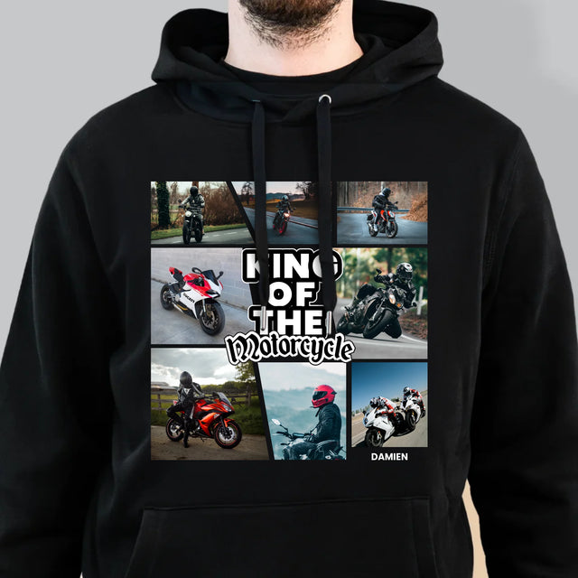 Le Collage Photo: King Of The Motorcycle - Sweat À Capuche Pour Hommes