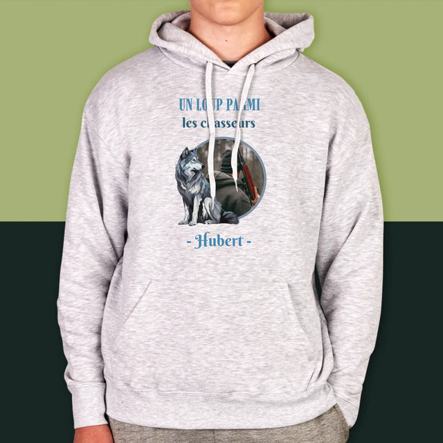 La Photo Et Un Texte: Un Loup Parmi Les Chasseur - Sweat À Capuche Pour Hommes