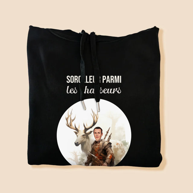 Ton Personnage: Sorceleur Parmi Les Chasseurs - Sweat À Capuche Pour Hommes