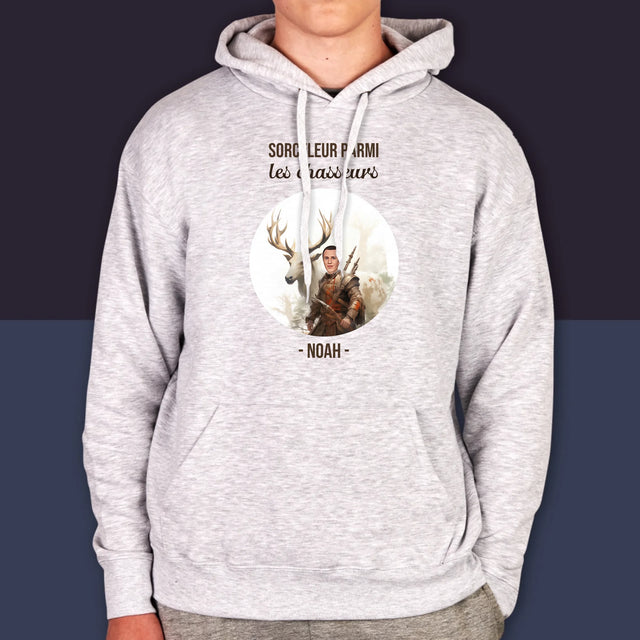Ton Personnage: Sorceleur Parmi Les Chasseurs - Sweat À Capuche Pour Hommes