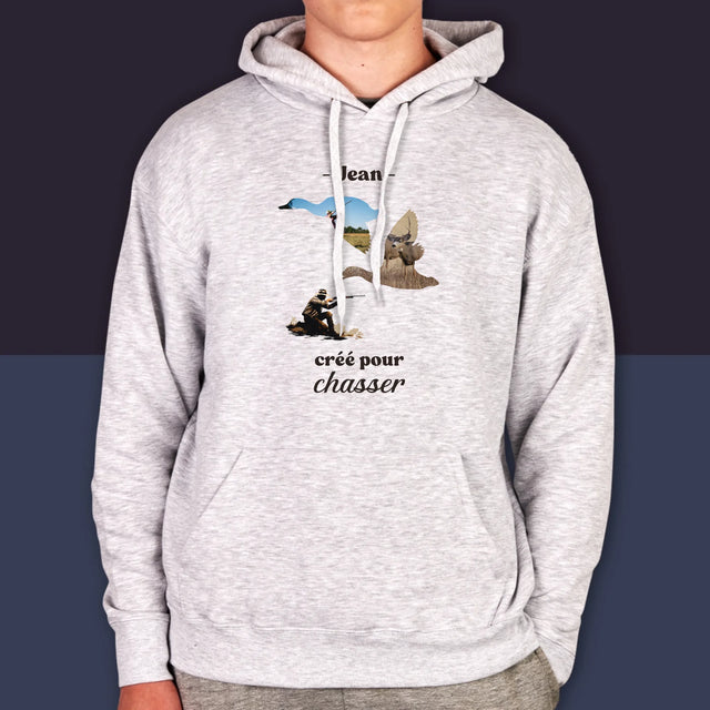 Forme Des Photos: Créé Pour Chasser - Sweat À Capuche Pour Hommes