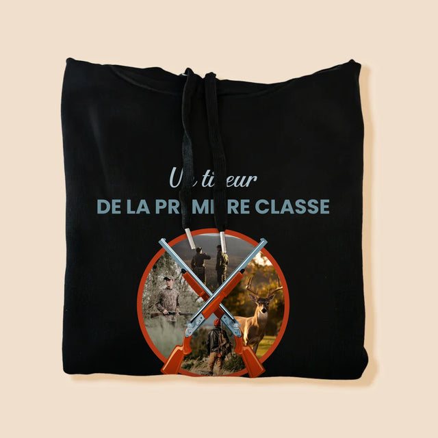 Le Collage Photo: Un Tireur De La Première Classe - Sweat À Capuche Pour Hommes