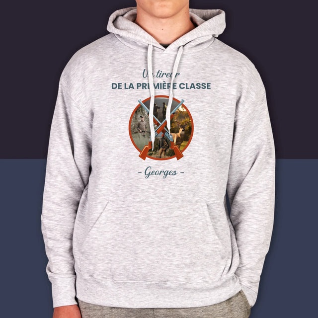 Le Collage Photo: Un Tireur De La Première Classe - Sweat À Capuche Pour Hommes