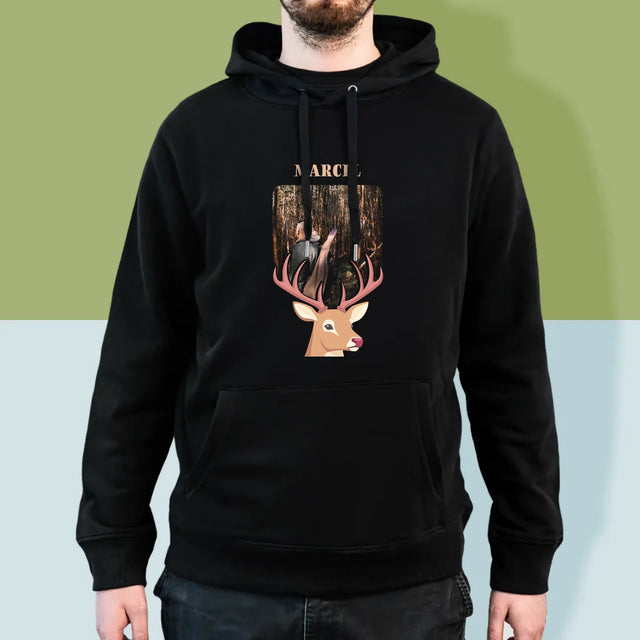 La Photo Et Un Texte: Le Cerf - Sweat À Capuche Pour Hommes