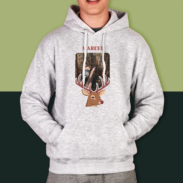 La Photo Et Un Texte: Le Cerf - Sweat À Capuche Pour Hommes