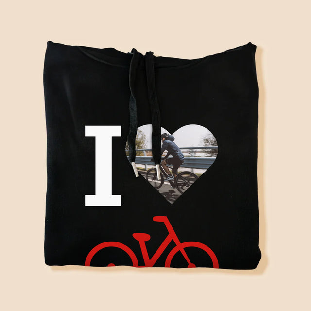 La Photo: I Love Vélo - Sweat À Capuche Pour Hommes