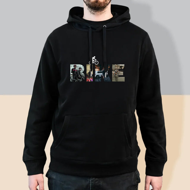 Collage Photo De Lettre: Bike - Sweat À Capuche Pour Hommes