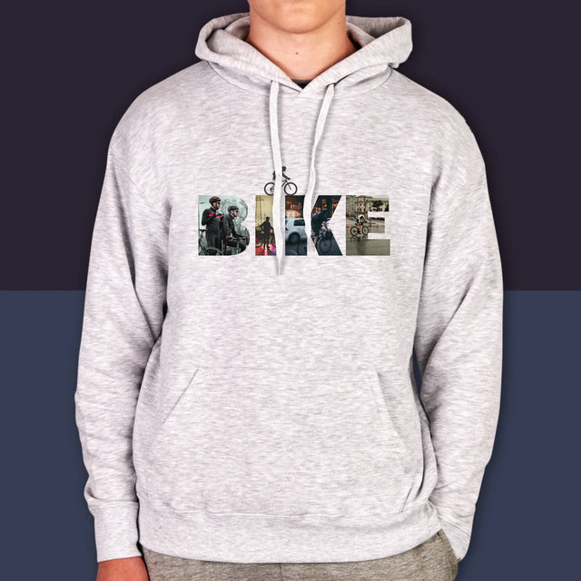 Collage Photo De Lettre: Bike - Sweat À Capuche Pour Hommes