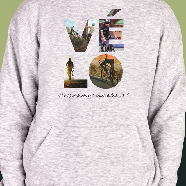 Collage Photo De Lettre: Vélo - Sweat À Capuche Pour Hommes