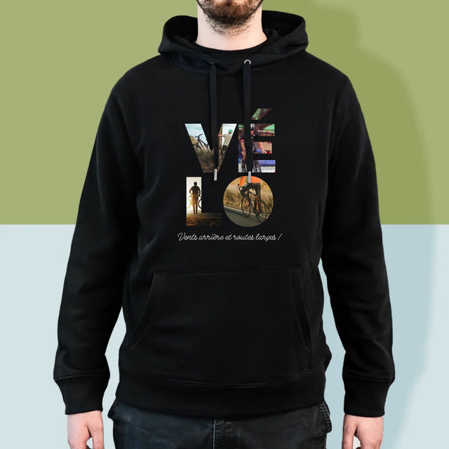 Collage Photo De Lettre: Vélo - Sweat À Capuche Pour Hommes