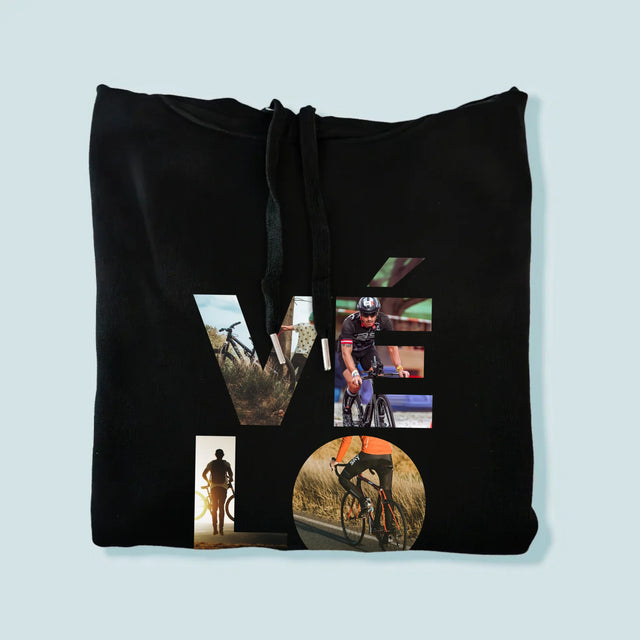 Collage Photo De Lettre: Vélo - Sweat À Capuche Pour Hommes