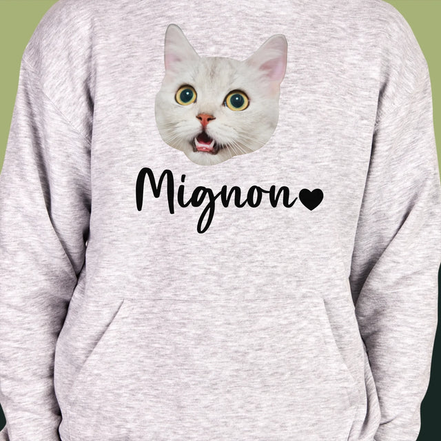 Ton Personnage: La Tête De Votre Chaton - Sweat À Capuche Pour Hommes