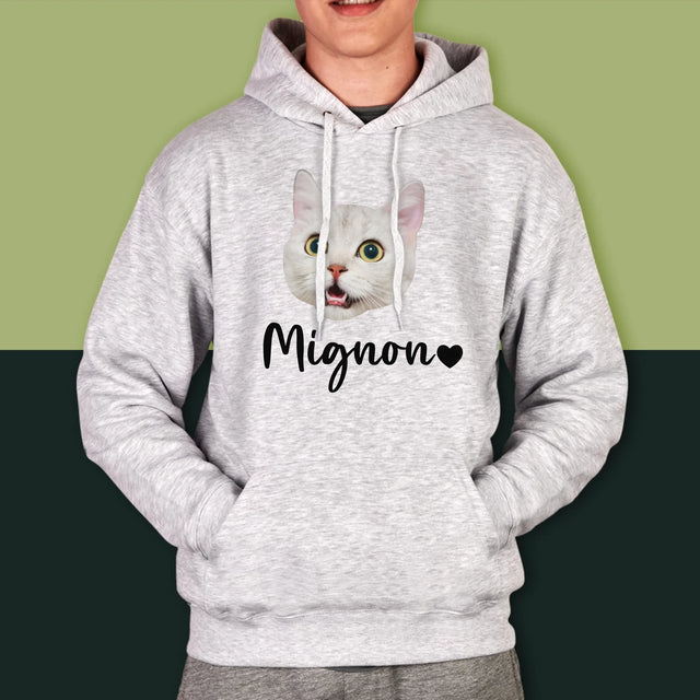 Ton Personnage: La Tête De Votre Chaton - Sweat À Capuche Pour Hommes