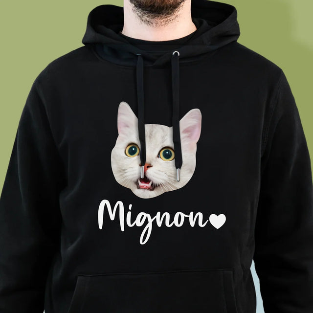 Ton Personnage: La Tête De Votre Chaton - Sweat À Capuche Pour Hommes