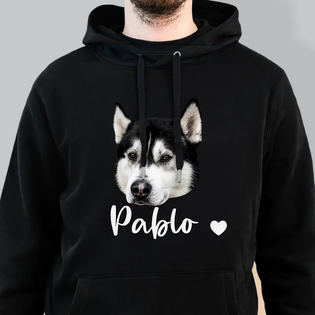 Ton Personnage: La Tête De Votre Chien - Sweat À Capuche Pour Hommes