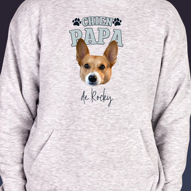 Ton Personnage: Chien Papa - Sweat À Capuche Pour Hommes