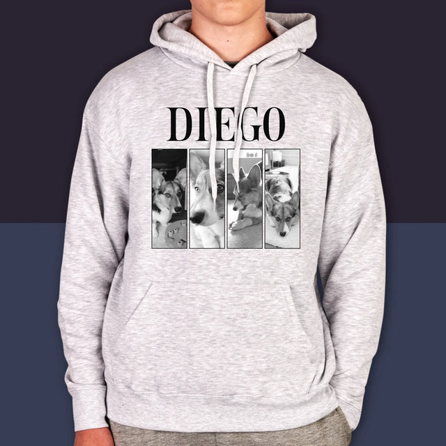 Le Collage Photo: Un Classique Bootleg Avec Un Animal - Sweat À Capuche Pour Hommes