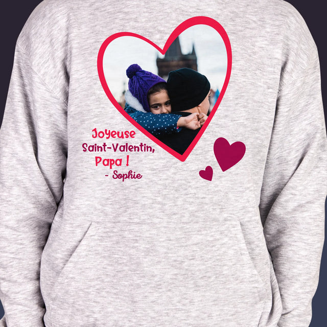 La Photo Et Un Texte: Saint Valentin Pour Papa - Sweat À Capuche Pour Hommes