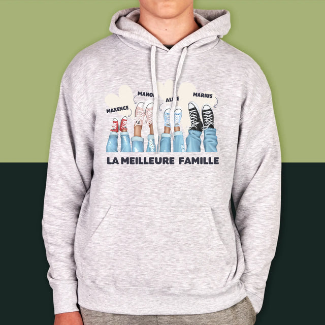 La Création Du Personnage: La Famille Baskets  - Sweat À Capuche Pour Hommes