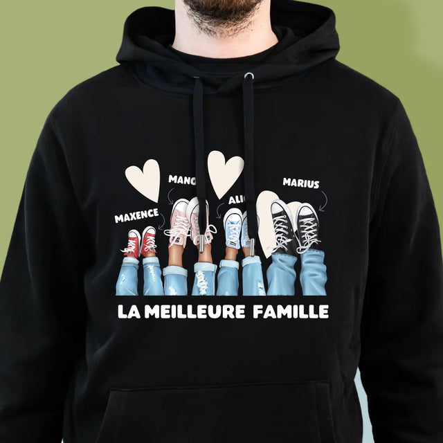 La Création Du Personnage: La Famille Baskets  - Sweat À Capuche Pour Hommes