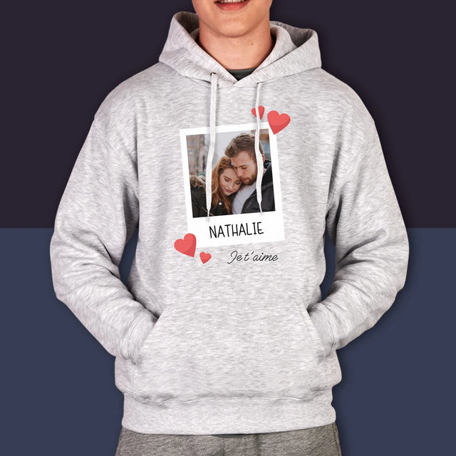 La Photo Et Un Texte: Je T'Aime - Sweat À Capuche Pour Hommes